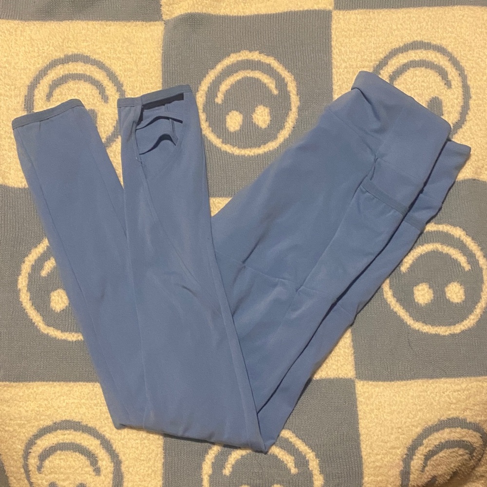 Blue GymShark Leggings with Ankle Detail